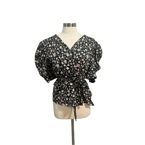 Who What Wear Floral Puff Sleeve Top Blouse Plus Size XXL - Picture 1 of 10